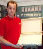 M. Koch mit seiner Hakenbox.