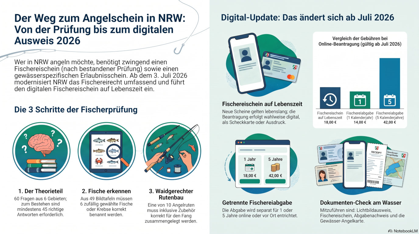 Es gibt Neuigkeiten zum Fischerschein NRW - mit Hilfe von KI