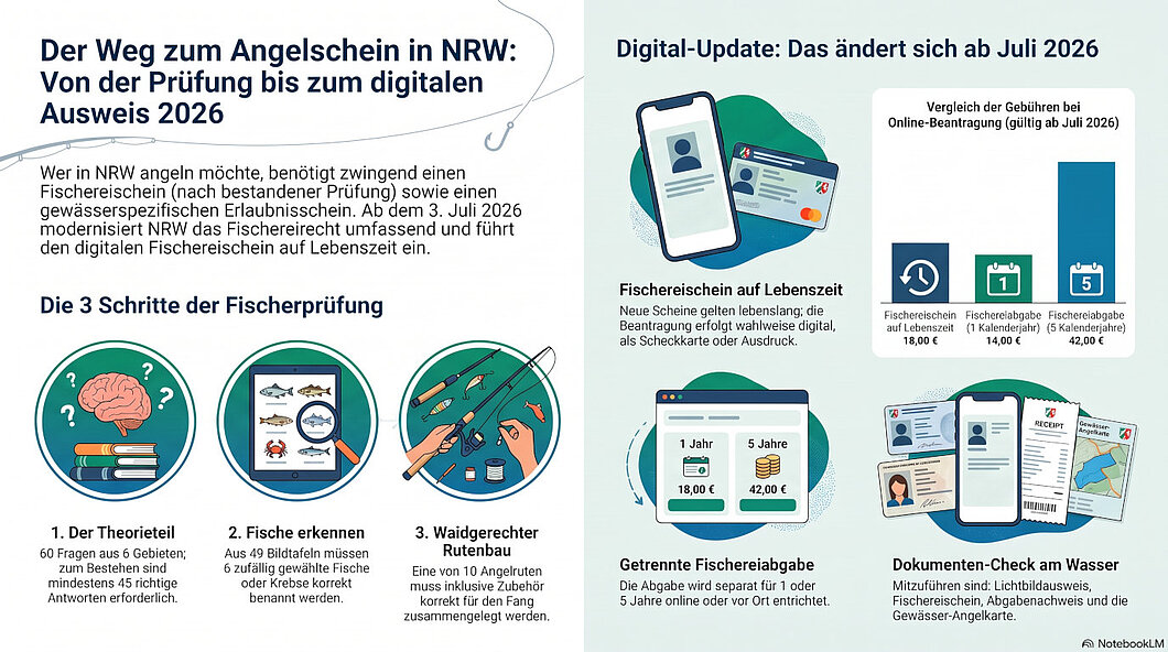 Es gibt Neuigkeiten zum Fischerschein NRW - mit Hilfe von KI