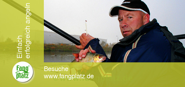 Kanalangeln im Herbst.