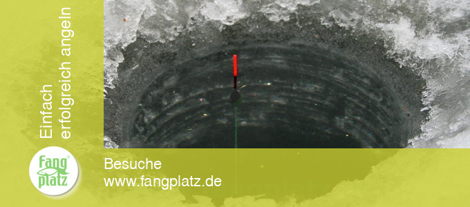 Eisangeln: Mit der Pose am Eisloch Eisangeln: Mit der Pose am Eisloch
